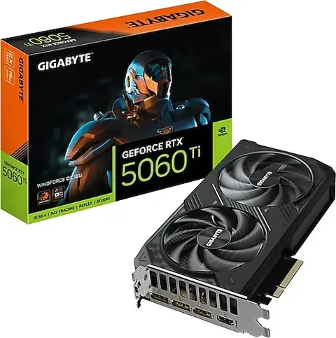 Gigabyte RTX 5060 TI Windforce OC 16G GV-N506TWF2OC-16GD 128 Bit GDDR7 16 GB Ekran Kartı