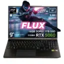 GameRaider FLUX GR16 AMD Ryzen 9-8940HX GeForce RTX 5060 8GB 115W 16GB DDR5 1TB SSD 16 inç 2.5K QHD+ 180Hz FreeDos Gaming Laptop – Çanta Hediyeli