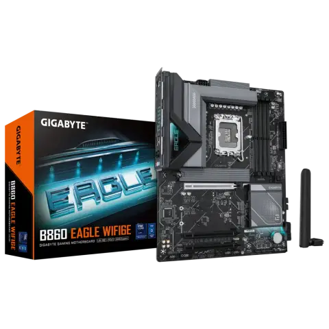 Gigabyte B860 EAGLE WIFI6E Sc-1851 B860 DDR5 9066Mhz 3xM2 Wifi 6E 2.5Gbit ATX INTEL Anakart