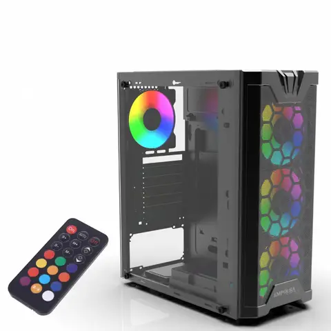 Inca EMG-15XB PSU YOK 4x12cm ARGB Fanlı Kumandalı Oyuncu Kasası