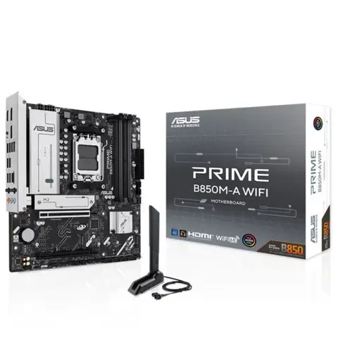 ASUS PRIME B850M-A WIFI 8000MHz (OC) DDR5 Soket AM5 M.2 HDMI DP mATX Anakart