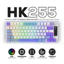Hawk Gaming HK255 Membrane LCD RGB Kablosuz/Bluetooth Mavi Mor %75 Türkçe Gaming Klavye