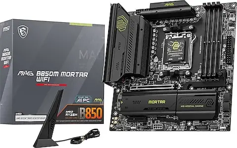 MSI MAG B850M Mortar Wi-Fi AMD AM5 DDR5 Micro ATX Anakart