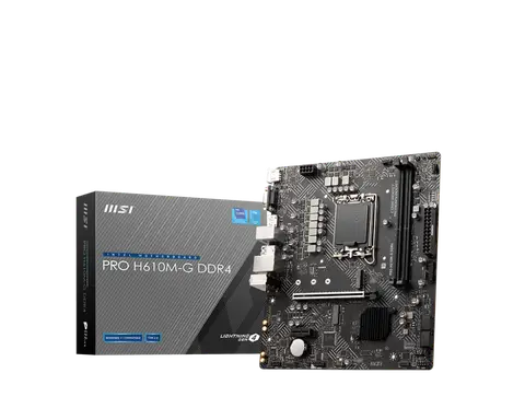 Msi PRO H610M-G Sc-1700 H610 DDR5 5600Mhz M.2 mATX INTEL Anakart