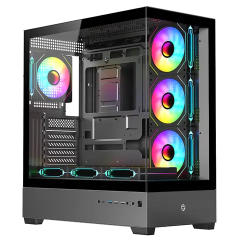 Frisby FC-9560G 650W 80 Plus 7x12cm ARGB Fanlı NOVA-X Mid Tower Siyah Oyuncu Kasası