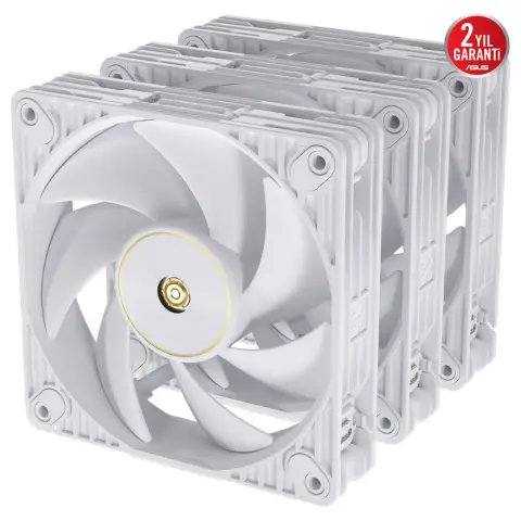 Asus PROART PF120 3x12cm Kırmızı Işıklı Beyaz Kasa Fanı