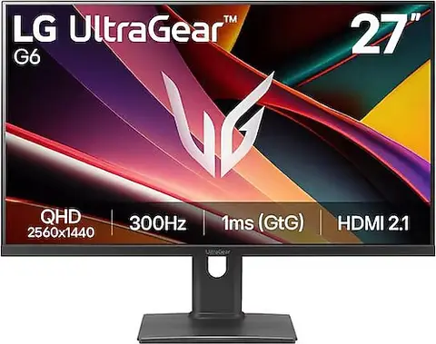LG UltraGear G6 27G64NA-B 27" 1 ms 2K Pivot IPS 300 Hz Oyuncu Monitörü