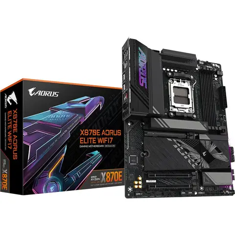 GIGABYTE X870E AORUS ELITE WIFI 7 AMD AM5 DDR5 8200MHZ 4X M.2 USB3.2 ATX ANAKART