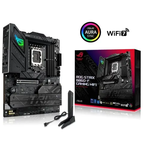 ASUS ROG Strix B860-F Gaming WiFi 9066MHz (OC) DDR5 Soket LGA1851 M.2 HDMI DP Thunderbolt ATX Anakart