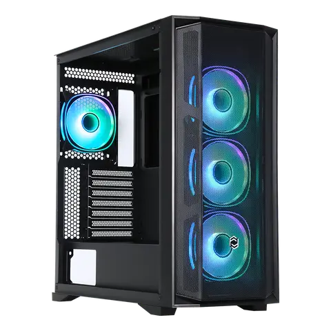 Frisby CX-500 750W 80 Plus Bronze 4x12ARGB Fanlı Temperli Cam Siyah Mid Tower Oyuncu Kasası