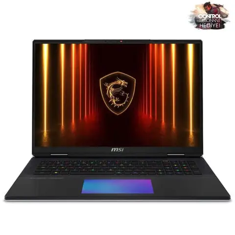 MSI TITAN 18 HX AI A2XWJG-217TR Intel Core Ultra 9-285HX GeForce RTX 5090 24GB 175W 96GB DDR5 6TB SSD 18 inç 4K UHD+ 120Hz MiniLED W11 Pro Gaming Laptop