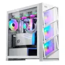 Dragos Air 4x ARGB USB 3.0 + Type C 1000w 80+ Gold Full Modüler PSU ATX Mid Tower Gaming Bilgisayar Kasası Beyaz