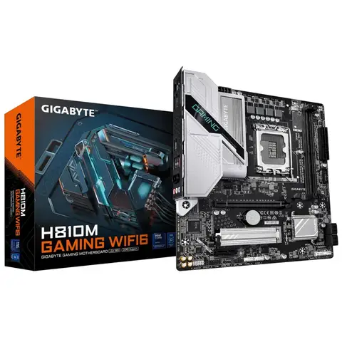 GIGABYTE H810M Gaming WIFI6 6400MHz DDR5 Soket LGA1851 M.2 mATX Anakart