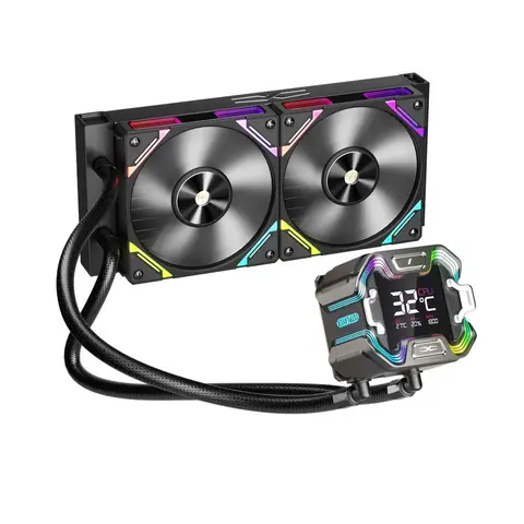 1ST PLAYER X STARSHIP E 240MM SİYAH ARGB DİJİTAL EKRAN AM5 / LGA 1851 İŞLEMCİ SIVI SOĞUTUCU