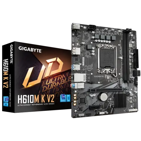 Gigabyte H610M K V2 Sc-1700 DDR5 4800Mhz M2 1Gbit LAN mATX INTEL Anakart