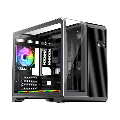 1ST PLAYER RT6 SİYAH DIGITAL 4X12CM ARGB TEMPERLİ CAM USB 3.0 M-ATX KASA