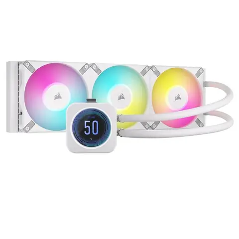 CORSAIR iCUE H150i ELITE LCD XT WHITE 360MM INTEL (1700P) AMD UYUMLU SIVI SOĞUTUCU