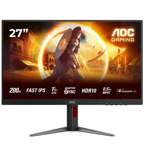 AOC 27G4HA 27" 200Hz 1ms HDMI DP G-Sync AdaptiveSync Pivot HDR10 FHD Fast IPS Gaming Monitör