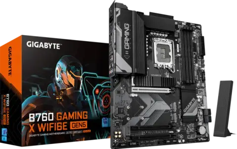 Gigabyte B760 GAMING X WIFI6E GEN5 Sc-1700 DDr5 7600MHz 2xM2 Wi-Fi 6E 2.5Gbe LAN ATX INTEL Anakart