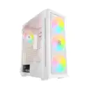 Rampage PROLIX 650W 80+ ARGB Fan Manyetik Temperli Camlı Mesh ATX Mid Tower Beyaz Gaming Kasa