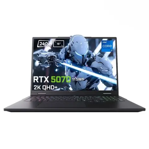 Thunderobot RZ16 Intel Core i7-14700HX GeForce RTX 5070 8GB 115W 32GB DDR5 2TB SSD 16 inç 2K QHD+ 240Hz FreeDos Gaming Laptop (RZ16-i7147HX57E1Q240RBv1)