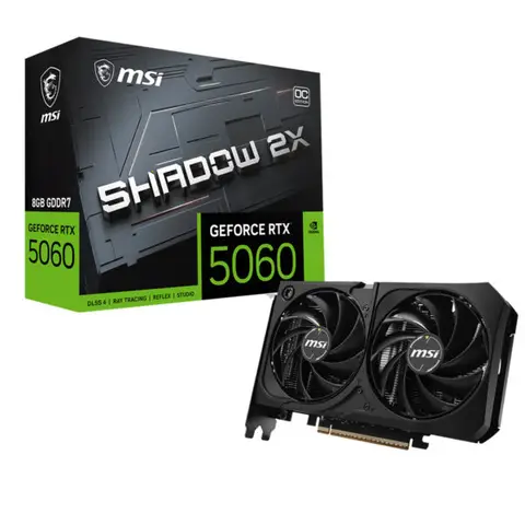 MSI GeForce RTX 5060 8G SHADOW 2X OC MAX 8GB GDDR7 128 Bit DLSS 4 Ekran Kartı
