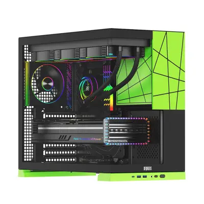 Dragos Prizma 5x Argb Fan Type-C 750W 80+ Bronze PCIe 5.1 ATX 3.0 ATX Mid Tower Kasa Yeşil