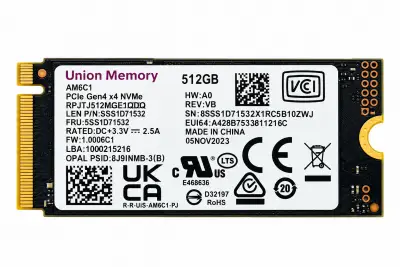 Union Memory AM6C1 512GB 2242 NVMe M.2 SSD (Bulk)