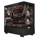 Dragos Basalt Pro 6x Argb Fan USB 3.0 Psu Yok mATX Panoramik Temperli Cam Gaming Kasa Siyah