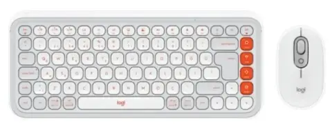 Logitech 920-013076 Pop Icon Q TR Grafit Bluetooth Beyaz Kablosuz Klavye Mouse Set