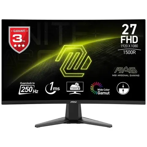 MSI MAG 27C6X 27 inç 250Hz 1ms Full HD Adaptive Sync VA Gaming Monitör
