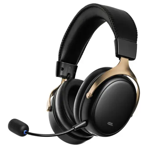 AKKO Verge S9 Master Black Gold PS5 Uyumlu 7.1 Sanal Surround Kablosuz Gaming Kulaklık