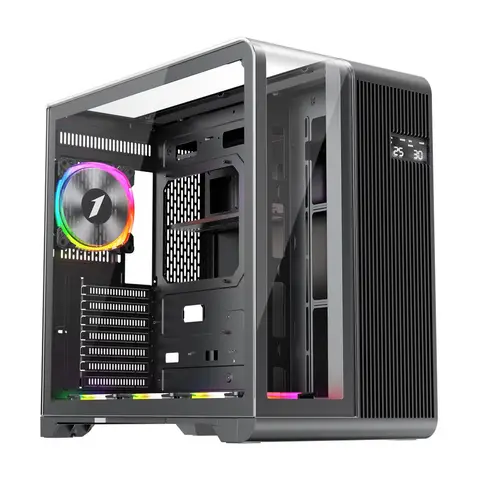 1ST Player RT7 Siyah Digital 850W 80+ Gold Full Modüler ATX 3.1 4x12cm ARGB Temperli Cam USB 3.0 ATX Kasa