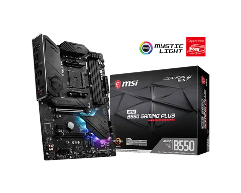 Msi MPG B550 GAMING PLUS Sc-AM4 B550 DDR4 4400Mhz M.2 RGB ATX Amad Anakart
