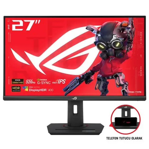 ASUS ROG Strix XG27ACMS 27 inç 320Hz 0.3ms 2K QHD Adaptive Sync Fast IPS Pivot Gaming Monitör