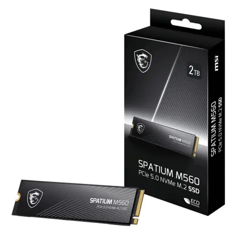 MSI SPATIUM M560 2TB NVMe PCIe Gen5 x4 Okuma 10300MB – Yazma 8700MB M.2 SSD
