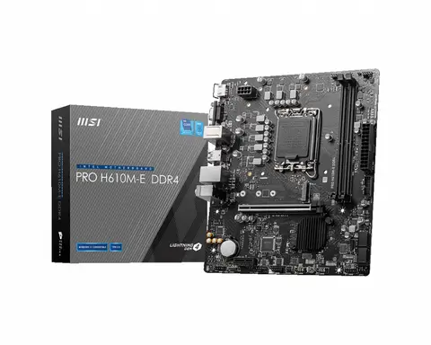 Msi PRO H610M-E DDR4 Sc-1700 H610 DDR4 3200Mhz M.2 USB3.2 mATX INTEL Anakart