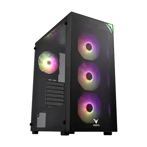 Vento VG4200S PSU YOK 4x12cm RGB Fanlı E-ATX Siyah Oyuncu Kasası