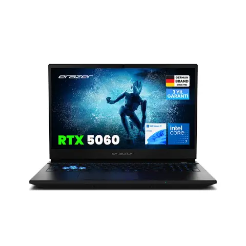 ERAZER Deputy 15 P1 MD62761 Core 7 250H 16GB 1TB SSD RTX5060 15.6" W11H Oyuncu Laptop