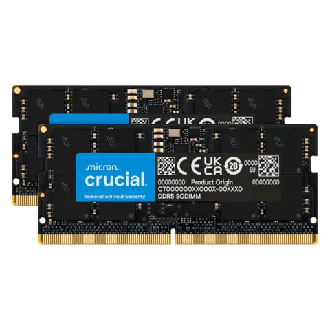 Crucial 32GB(2x16GB) 5600MHz CL46 DDR5 Notebook Ram (CT2K16G56C46S5)