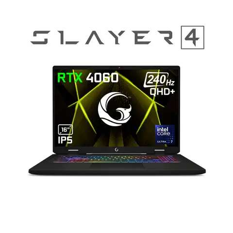 Game Garaj Slayer4 U7-4060 Intel Ultra 7-155H RTX4060 16" QHD+ FreeDos 240Hz Oyuncu Laptop
