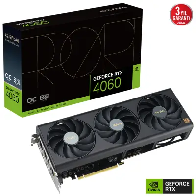 Asus ProArt GeForce RTX 4060 O8G 8GB GDDR6 128 Bit Gaming Ekran Kartı
