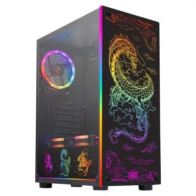 Dragos Chimera 3x RGB Fan USB 3.0 500W 80+ Plus ATX Led Panel Gaming Oyuncu Işıklı Bilgisayar Kasası