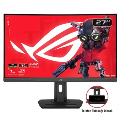 ASUS ROG Strix XG27WCS 27 inç 180Hz 1ms 2K WQHD Adaptive Sync Fast VA Kavisli Gaming Monitör