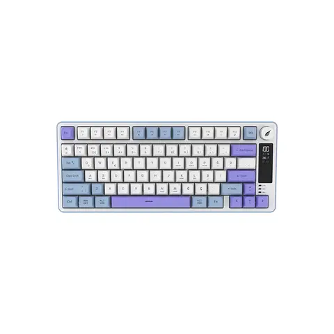 Hawk Gaming HK255 Membrane LCD RGB Kablosuz Mavi Mor Gaming Klavye