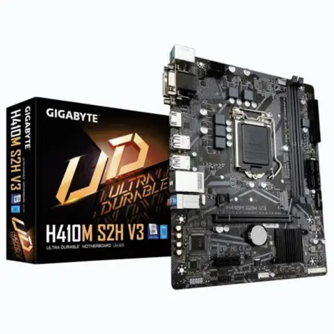 GIGABYTE H410M-S2H V3 DDR4 2933MHZ 1XVGA 1XHDMI 1XDVI 1XM.2 USB 3.2 ATX 1200P ANAKART