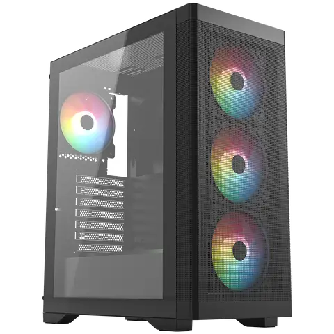 Frisby FC-9480G 600W 80 Plus Bronze 4x12 RGB Fanlı Mid Tower Oyuncu Bilgisayar kasası