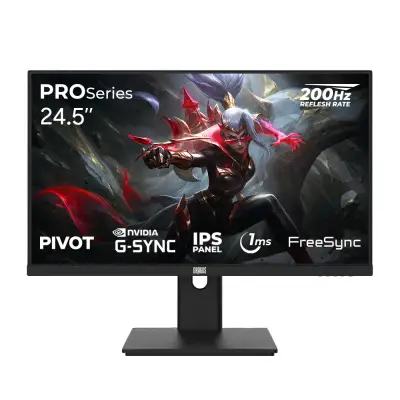 Dragos PROSeries P245FHD200 1ms FHD 200Hz 24.5 İnç FreeSync G-Sync IPS Pivot Oyuncu Monitörü