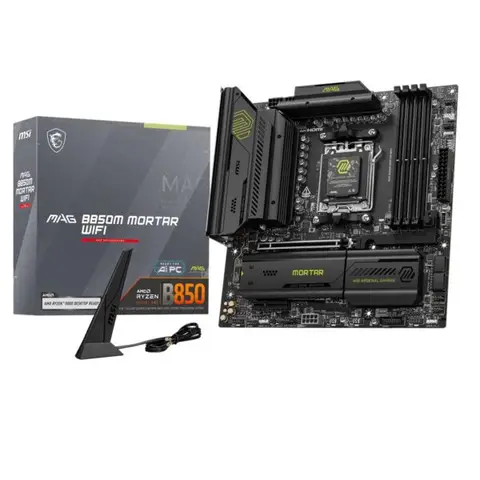 MSI MAG B850M MORTAR WIFI 8200MHz (OC) DDR5 Soket AM5 M.2 HDMI mATX Anakart
