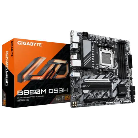 Gigabyte B850M DS3H Sc-AM5 DDR5 8200Mhz 2xM.2 2.5Gbit LAN MATX AMD Anakart